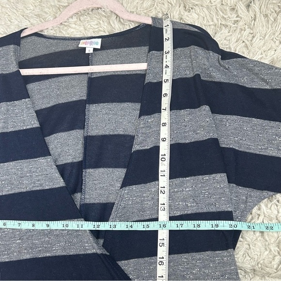 Lularoe Striped Open Front Kimono - Picture 8 of 9